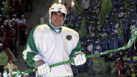 President Kurbanguly Berdymukhamedov in Ashgabat, 7 April 2012