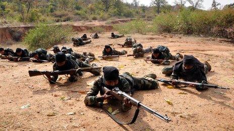 Maoist rebels in Jharkhand in 2010