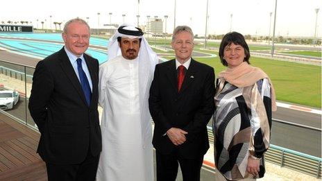 The NI delegation met Mohammed Bin Sulayem at the Yas Marina Grand Circuit in Abu Dhabi