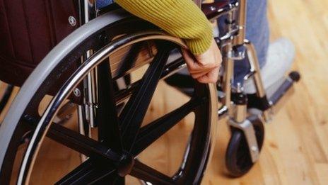 A person in a wheelchair