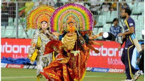 Cheerleaders in Indian Premier League match