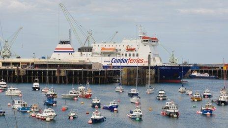 Commodore Clipper in St Peter Port Harbour