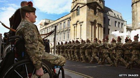 Pte Stephen Bainbridge and Black Watch in Inverness