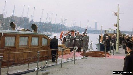 Havengore during Sir Winston Churchill's funeral procession