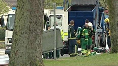 Bomb disposal van in Banbury