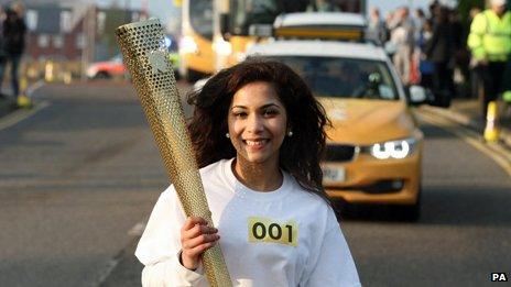 The first torchbearer Jasmine Vanmali