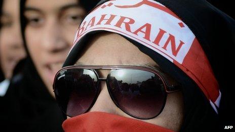 Protestor in Bahrain