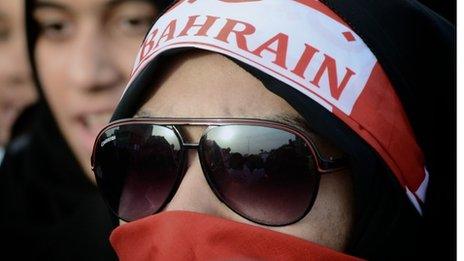 Protestor in Bahrain