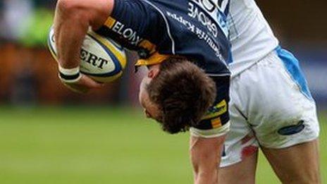 The tackle which saw Camacho given a yellow card