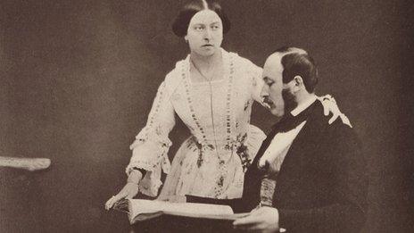 Queen Victoria and Prince Albert at Buckingham Palace on 30 June 1854