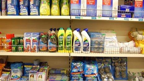 Shelves in a shop