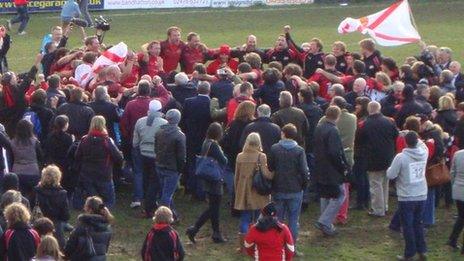 Jersey celebrate promotion