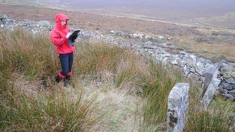 Gathering data from a graveyard in Kildonan for the app