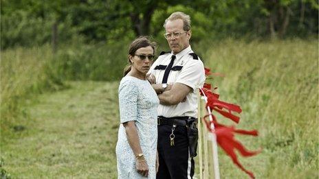 Frances McDormand and Bruce Willis in Moonrise Kingdom