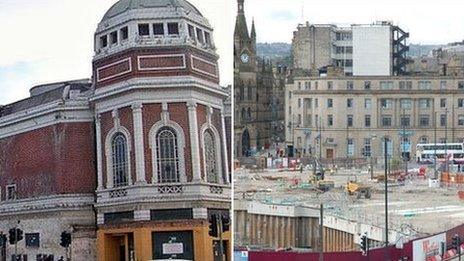 The Odeon, left, and the Westfield site