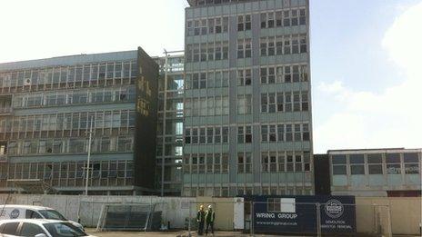 Demolition contractors at the Regent circus site