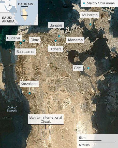 Bomb attack injures Bahrain policemen - BBC News