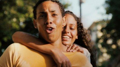 Javier Nunez Florian (l) and Analin de la Rua de la Torre in a scene from the film Una Noche