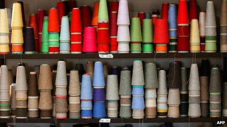 Spools of cotton