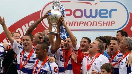 QPR celebrate Championship win