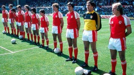 Wales team, circa 1976