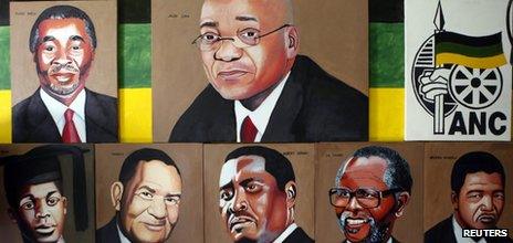 Portraits of current and former African National Congress presidents