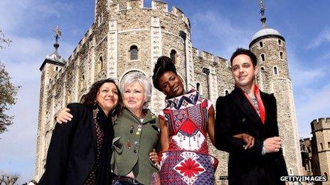 Meera Syal, Julie Walters and The Noisettes attend the London 2012 Festival Programme Launch at Tower of London on April 26