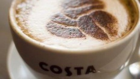 A Costa cappuccino