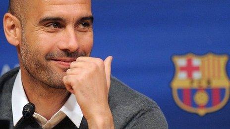 Barcelona manager Pep Guardiola