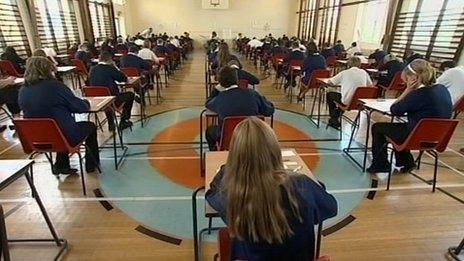 Children sitting 11-plus exam