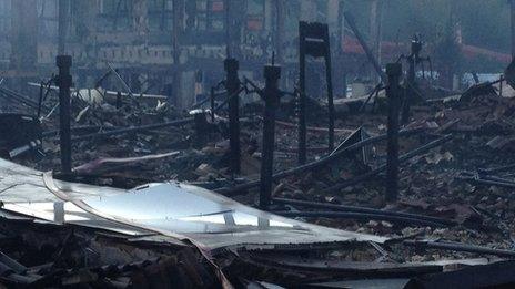 Aftermath of fire at Sheffield Ski Village