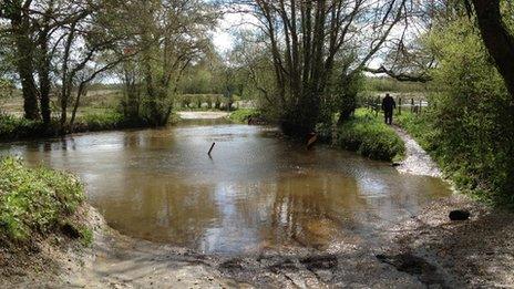 Ford at Thornford Road in Compton Wood, near Newbury