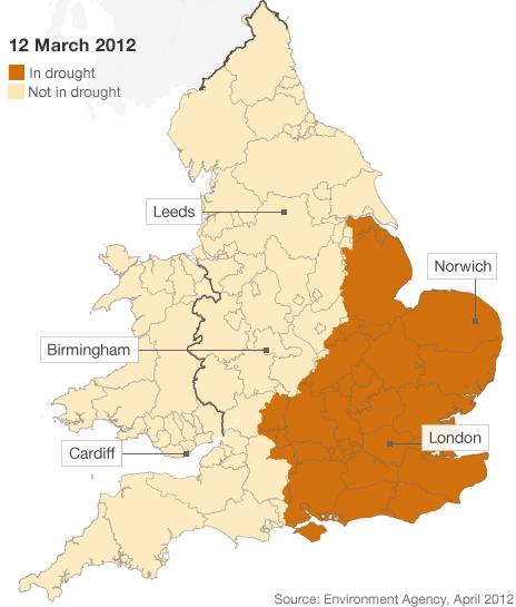 Drought in England and Wales March 2012