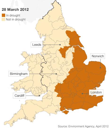 Drought in England and Wales march 2012