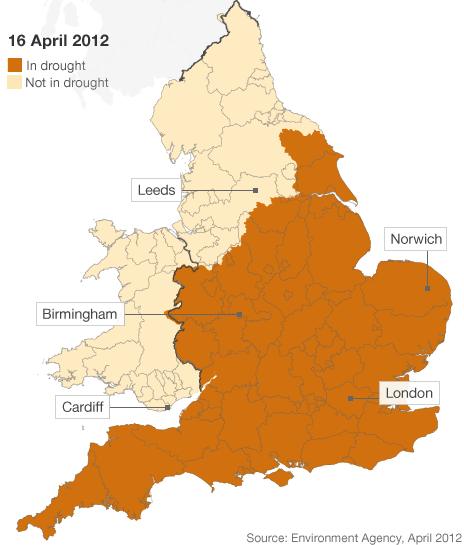 Drought in England and Wales April 2012