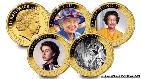 Guernsey Diamond Jubilee coins