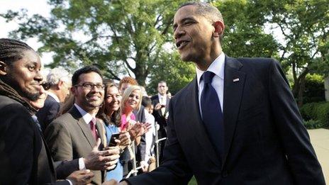 President Obama with Mexican guests