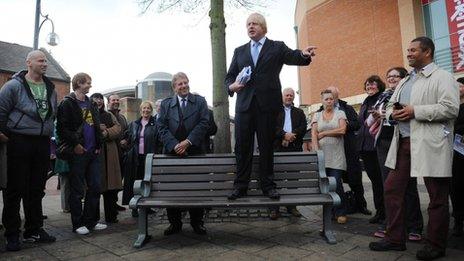 Boris Johnson during the campaign