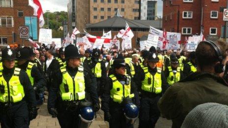 EDL in Luton march