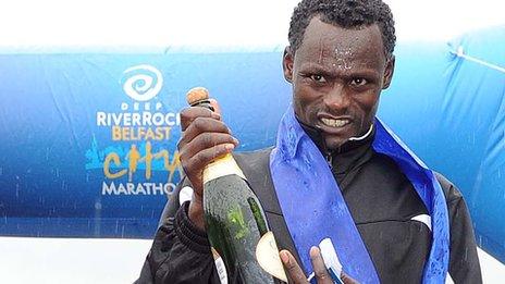 2012 Belfast Marathon winner Urga Negewo