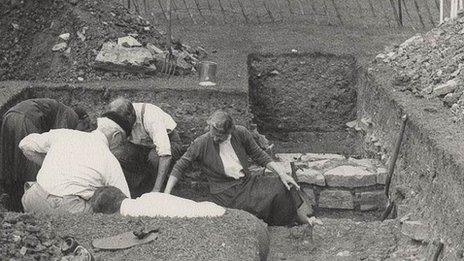 Excavations at Glastonbury in the 1950s