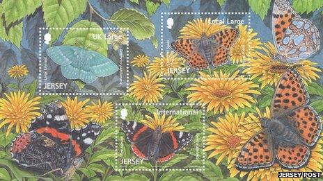 Butterfly stamps