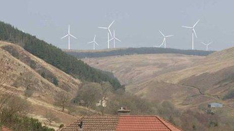 An impression of how the wind farm could look from Glyncorrwg, Neath Port Talbot Image: Vattenfall