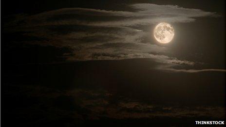 Full moon stock image