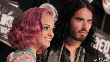 Katy Perry and Russell Brand