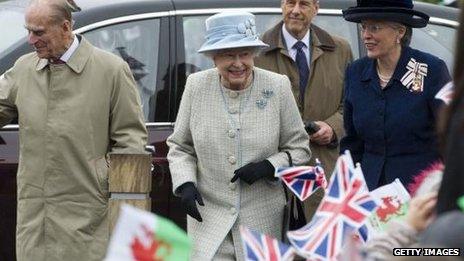 The Queen visiting Aberfan in April