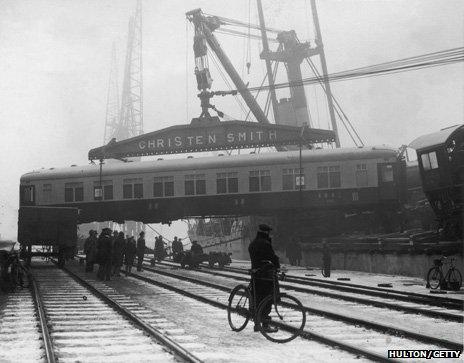 The old dock's fortunes declined after the opening of the larger Alexandra Dock - this photo from 1935