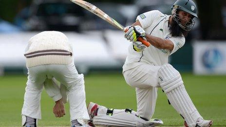 Moeen Ali batting against Surrey