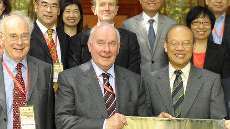 Officials from Cardiff, Peking and Capital Medical Universities