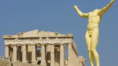 Statue and temple